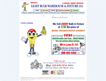 Tablet Screenshot of lightbulbwarehouse.com